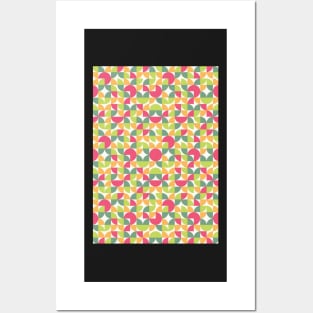 Circle Pattern (Red, Yellow, Green) Posters and Art